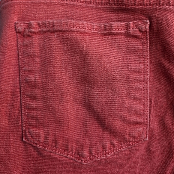 Eddie Bauer Red Jean Shorts Straight-Leg Denim Slightly Curvy - Picture 13 of 13